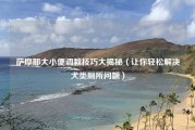萨摩耶大小便调教技巧大揭秘（让你轻松解决犬类厕所问题）