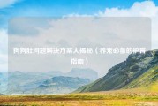 狗狗肚问题解决方案大揭秘（养宠必备的护胃指南）