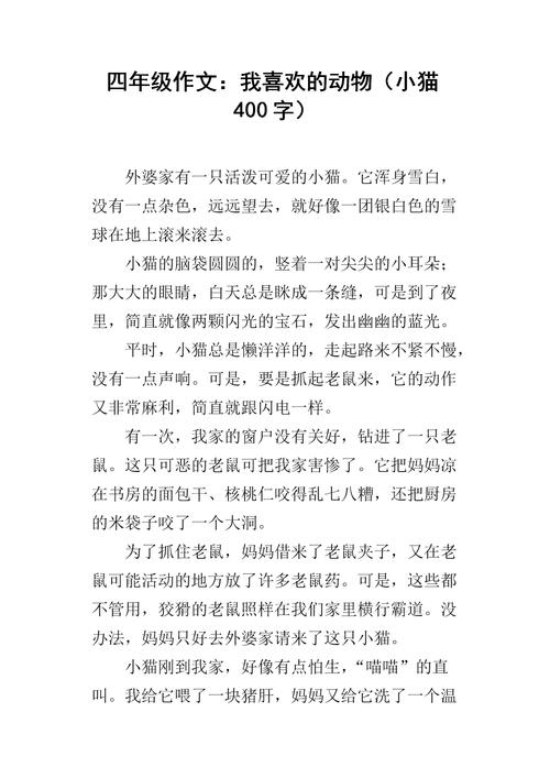 小猫喜欢吃什么的作文(小猫喜欢吃什么喜欢干什么)