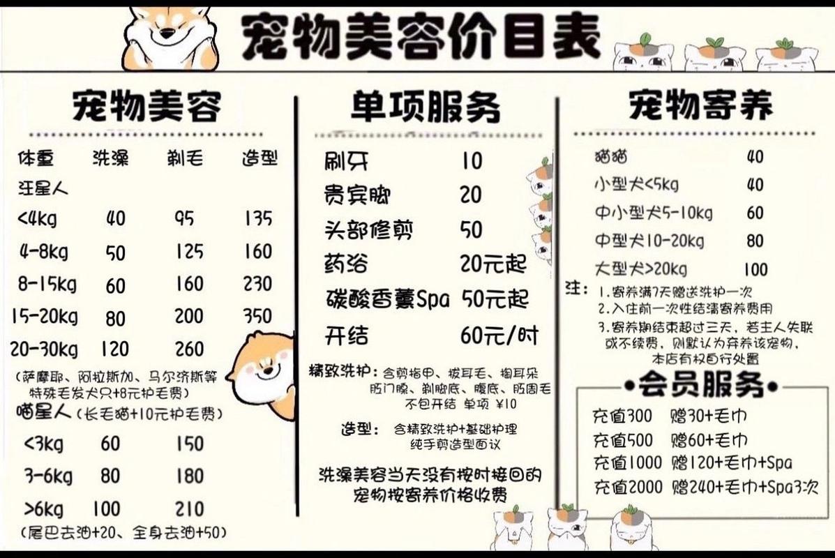 宠物洗澡多少钱猫(宠物洗澡多少钱一次)