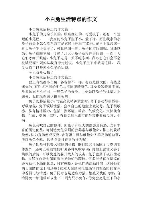 兔子性格温顺怎样描写,兔子性格描写