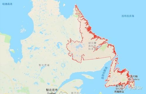纽芬兰与拉布拉多省地图(纽芬兰与拉布拉多省面积)