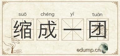缩成一团的意思三年级,缩成一团是不是成语
