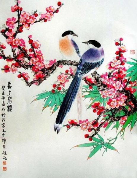 雀上枝头图案,鹊上枝头什么寓意