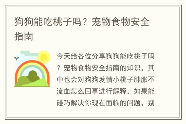 狗可以吃桃么,小狗能吃桃吗为什么
