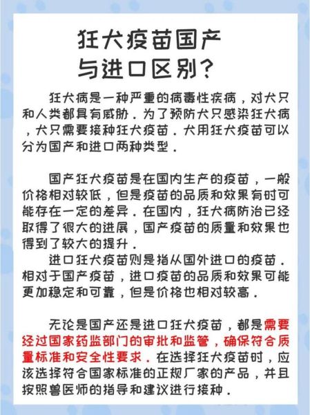 国产狂犬疫苗与进口疫苗有什么区别?全面解析