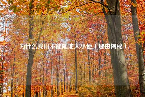 为什么我们不能随地大小便（理由揭秘）