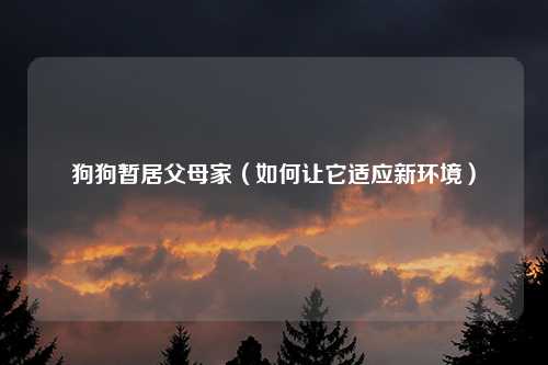 狗狗暂居父母家（如何让它适应新环境）