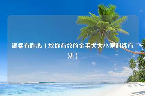 温柔有耐心（教你有效的金毛犬大小便训练方法）